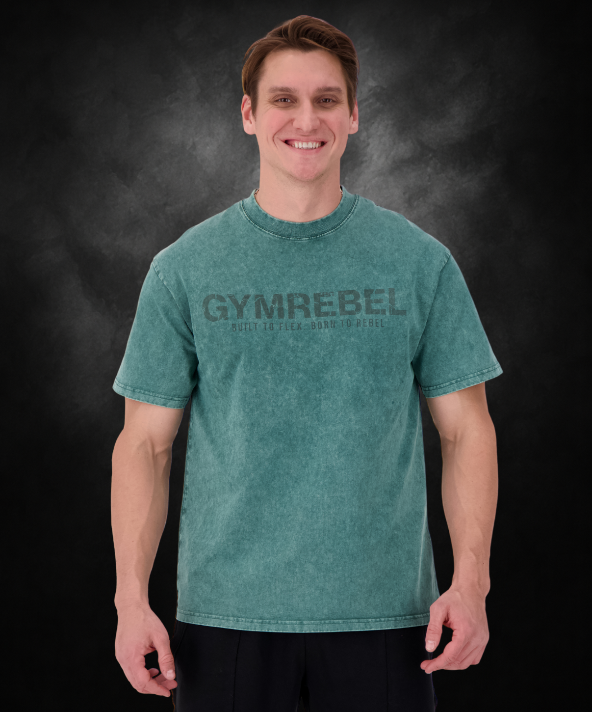 Washed-off Oversized T-shirt LIFTING CLUB (230gsm)