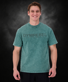 Washed-off Oversized T-shirt LIFTING CLUB (230gsm)