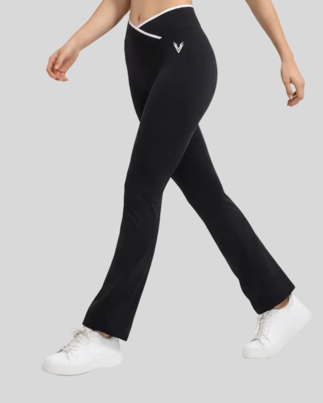 black | Power Flare Pants | front