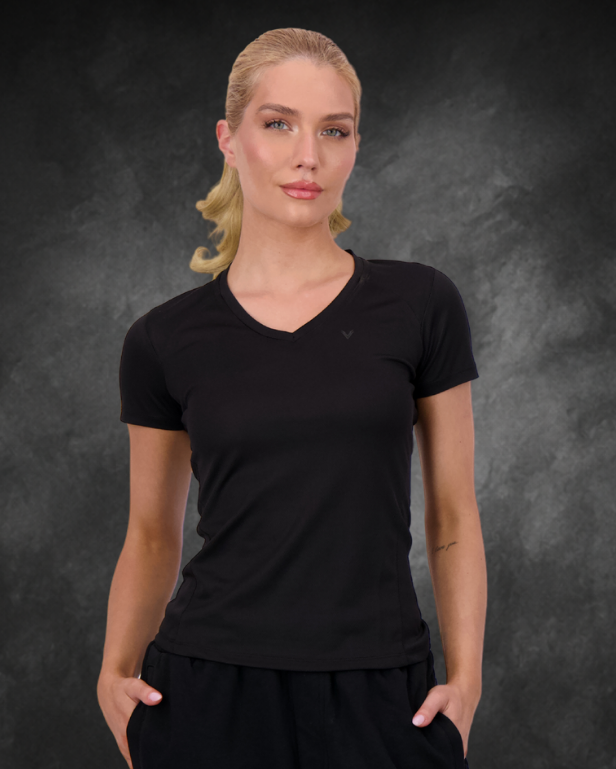 Slim Fit T-shirt | Black | Front