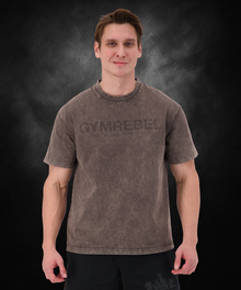 Washed-off Oversized T-shirt LIFTING CLUB (230gsm)
