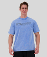 Purple | Washed-off Oversized T-shirt LIFTING CLUB (230gsm)| Front