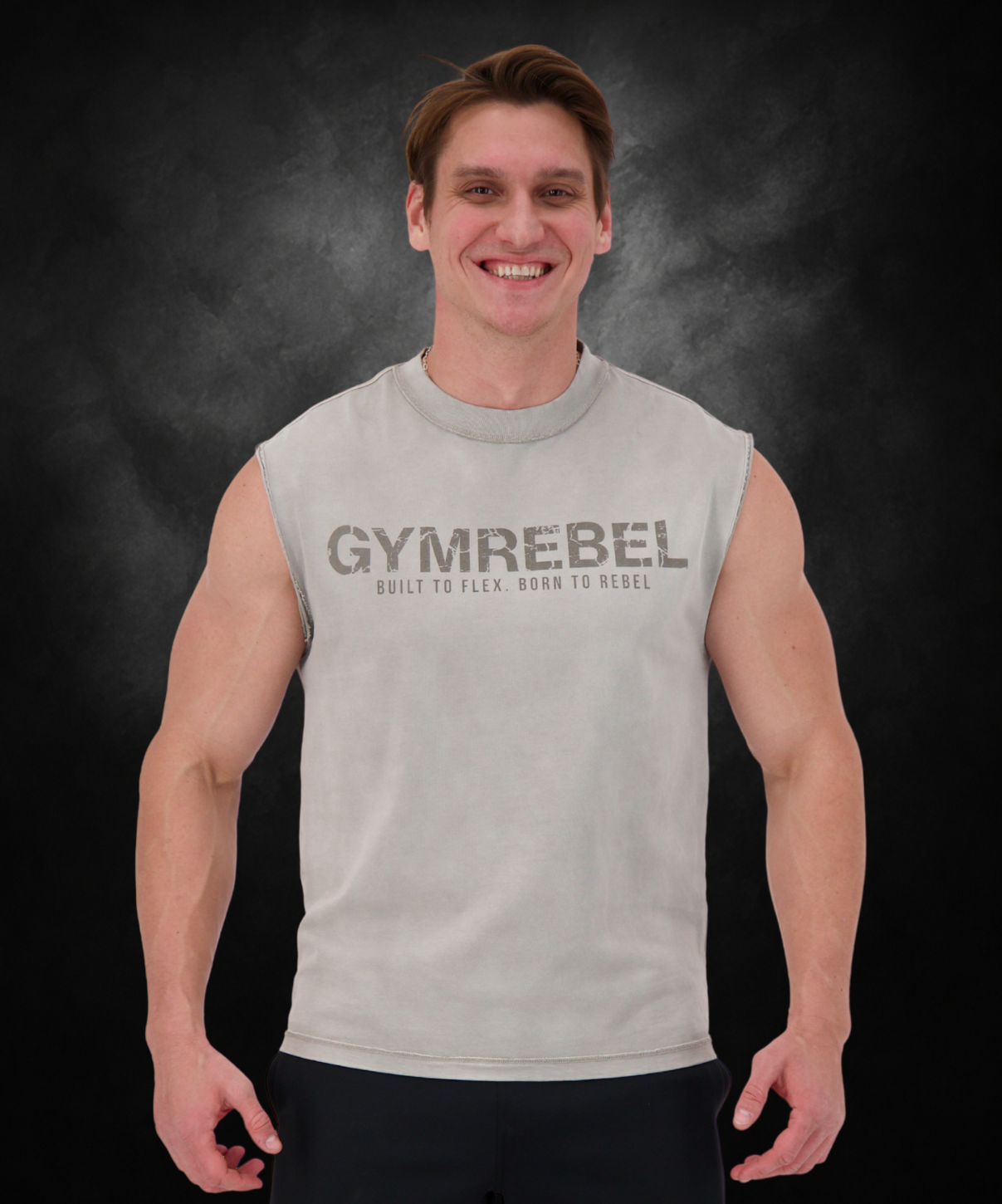 Washed-off Sleeveless T-shirt