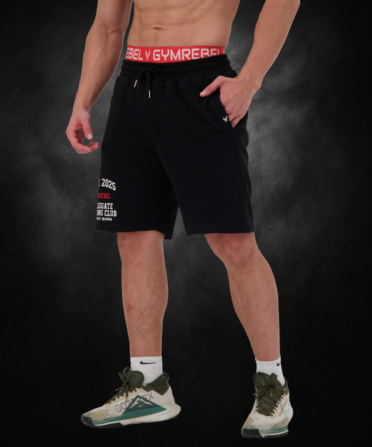 Black | SweatShorts (350 GSM) | Front