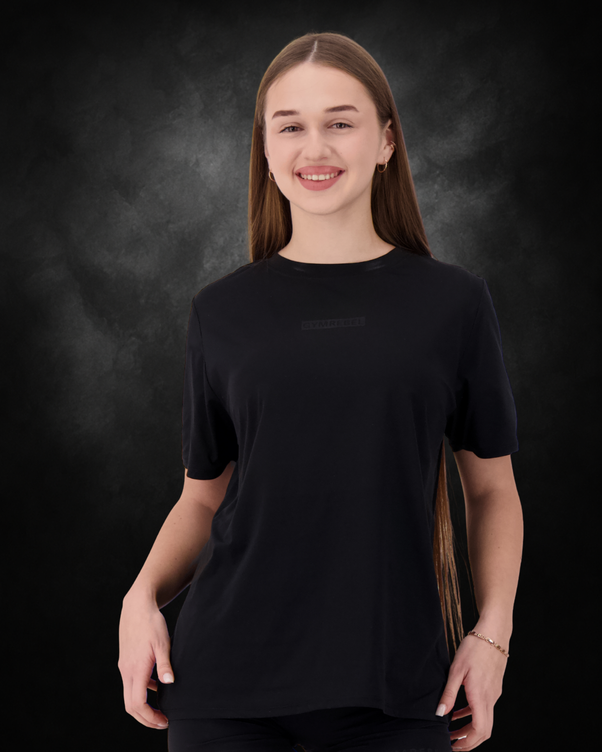 yoga t-shirt | Black | Front