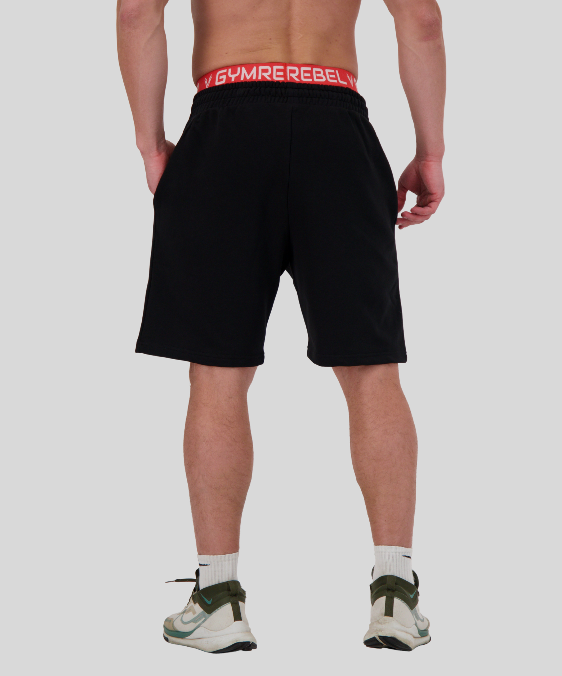 black | SweatShorts (350 GSM) | back