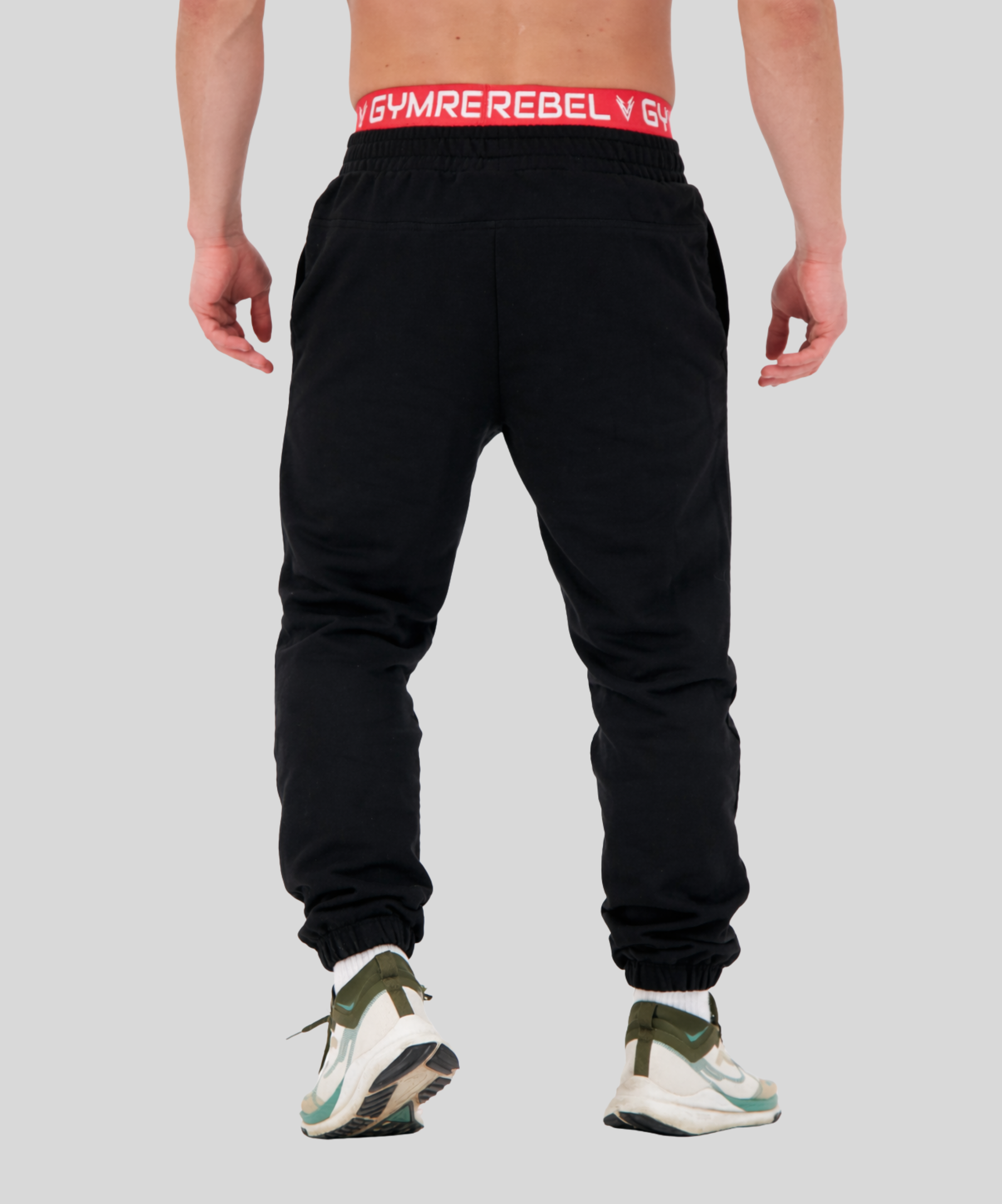 Black | Essential Joggers (350gsm) | Back