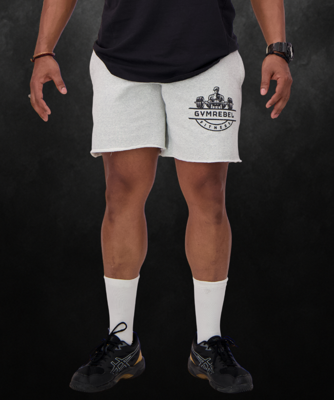 Gym Shorts 8’ (350GSM) | Grey | Front