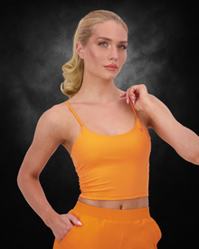 Tight Lifting Top | Orange | Front