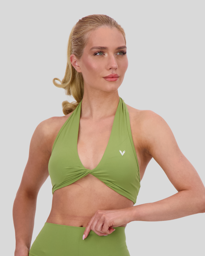 Green | Bow Lifting Bra | Front