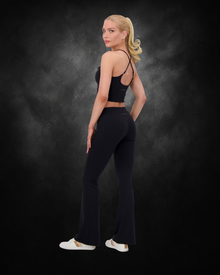 Black | Pumping Flared Pants | Back