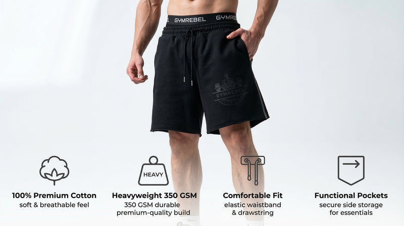 Gym Shorts 8’ (350GSM) feature 1 mobile