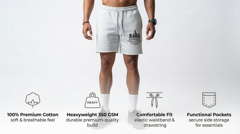 Gym Shorts 8’ (350GSM) feature 1 mobile