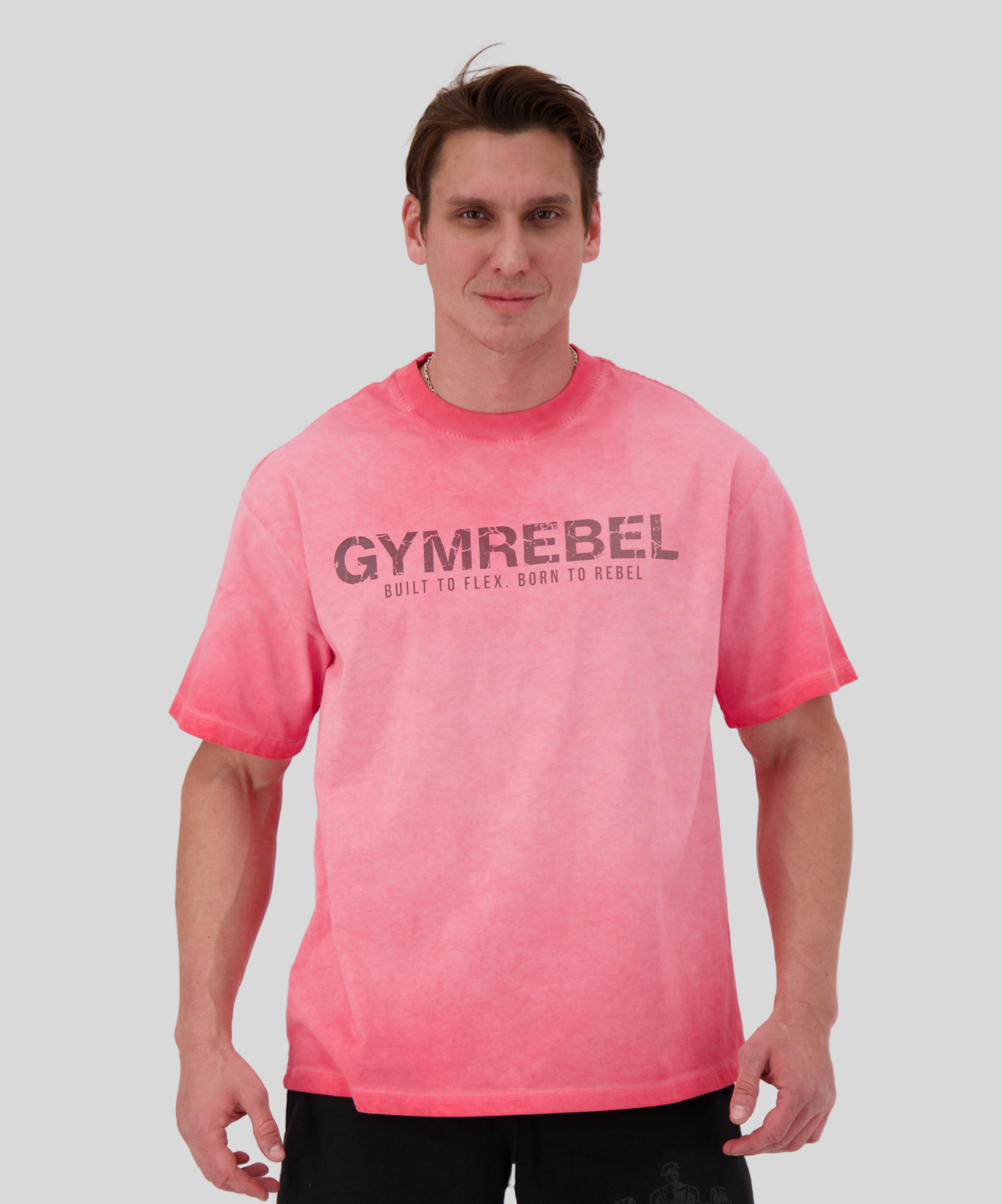 Light Pink | Washed-off T-shirt (250gsm) (SUMMER EDITION) | Front
