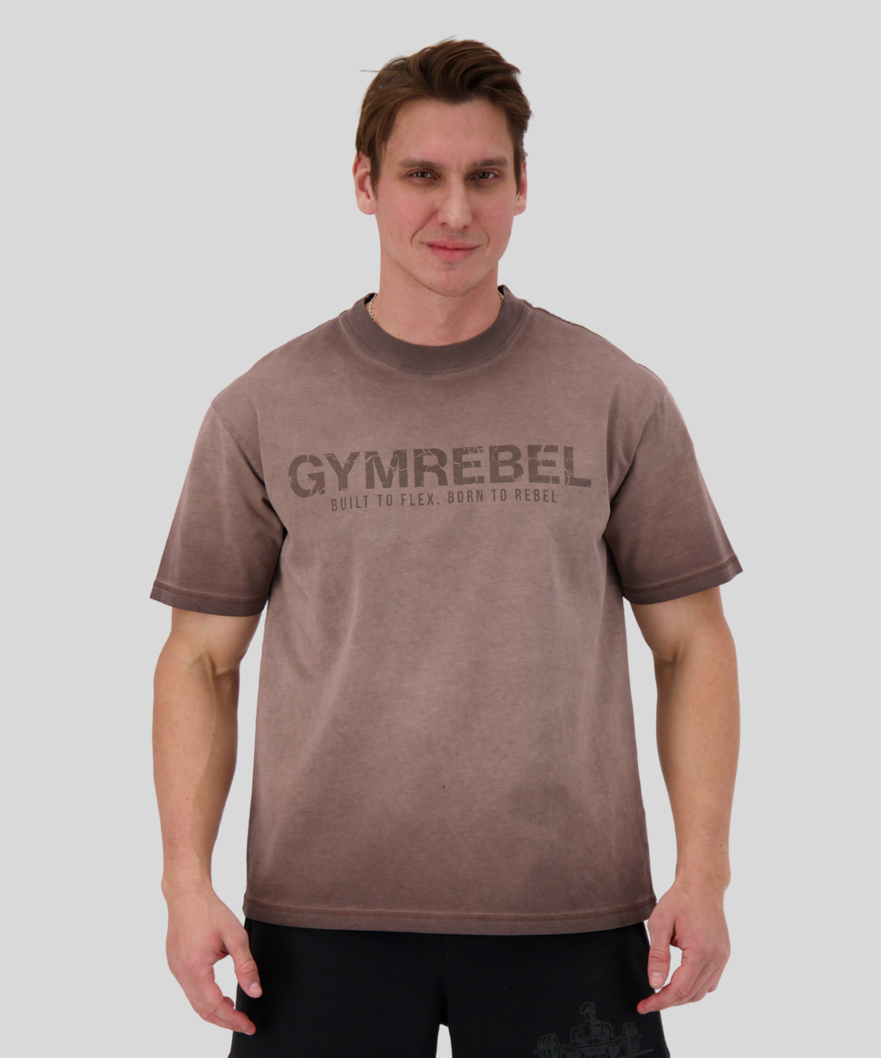Coffee | Washed-off T-shirt (250gsm) (SUMMER EDITION) | Front