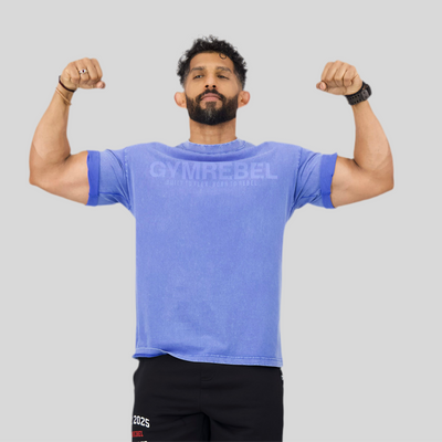 Washed- off Oversized T-shirt LIFTING CLUB ( 230gsm)