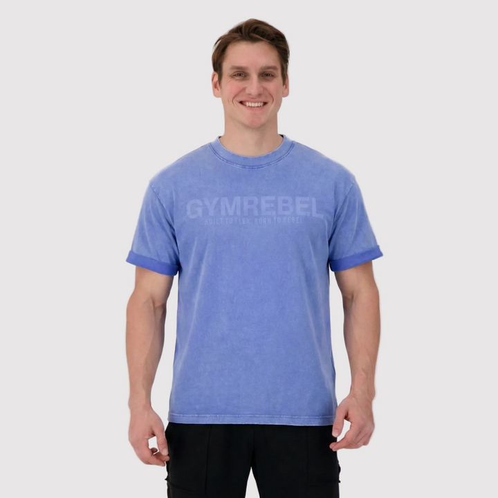 Washed-off Oversized T-shirt LIFTING CLUB (230gsm)