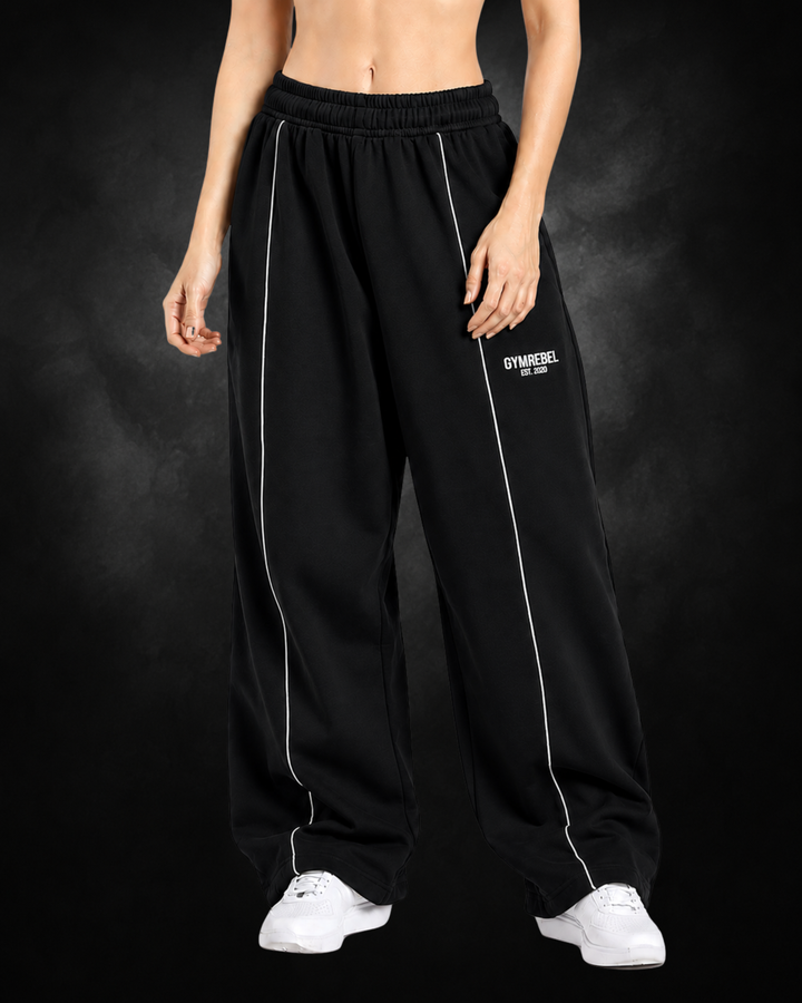 black Vandal Wide-Leg Pants| front