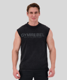 Black | Washed-off Sleeveless T-shirt | Front