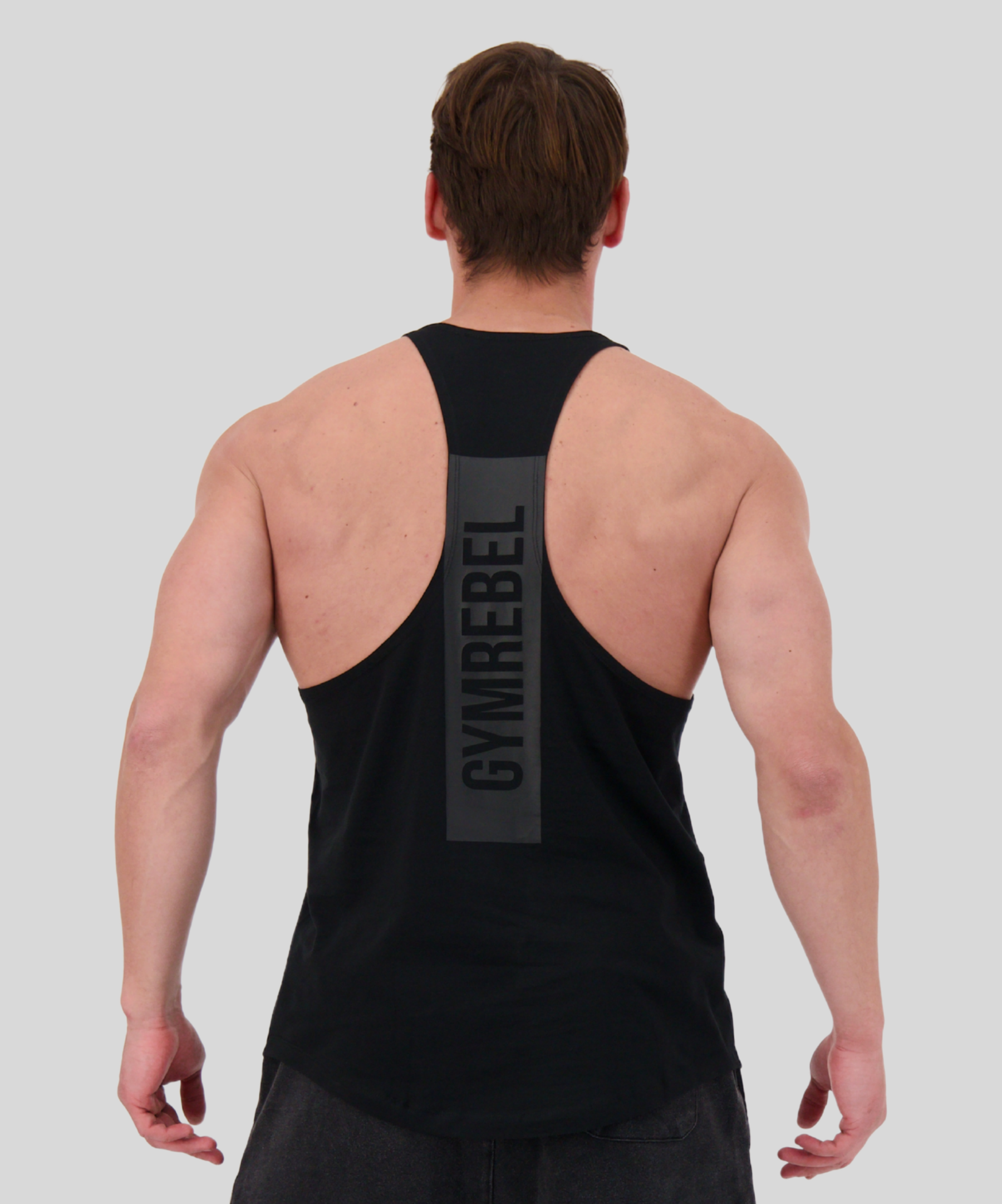 Black | Stringer Tank Top | Back