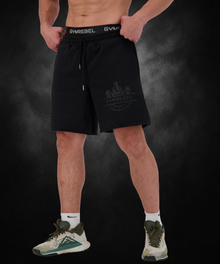 Gym Shorts 8’ (350GSM) | Black | Front