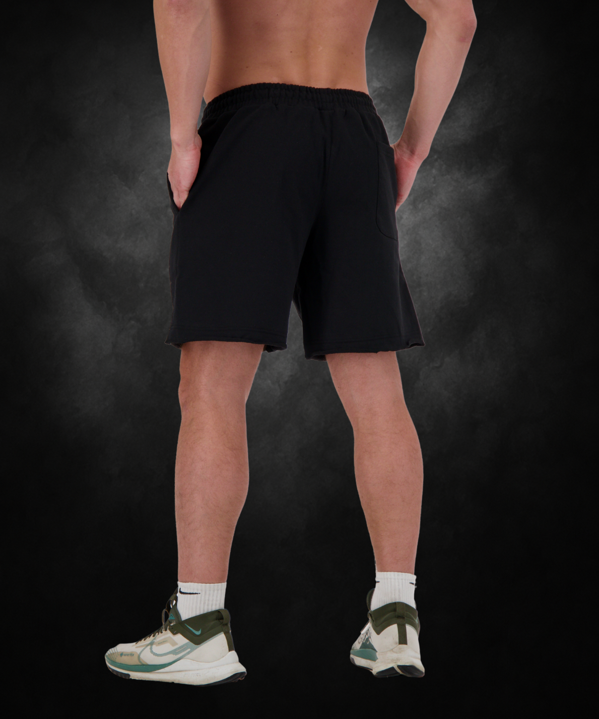 Gym Shorts 8’ (350GSM) | Black | Side