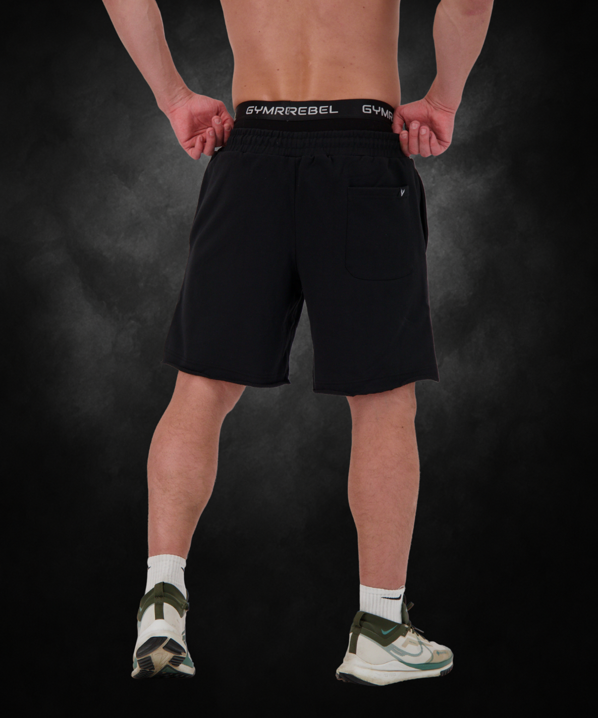 Gym Shorts 8’ (350GSM) | Black | Back