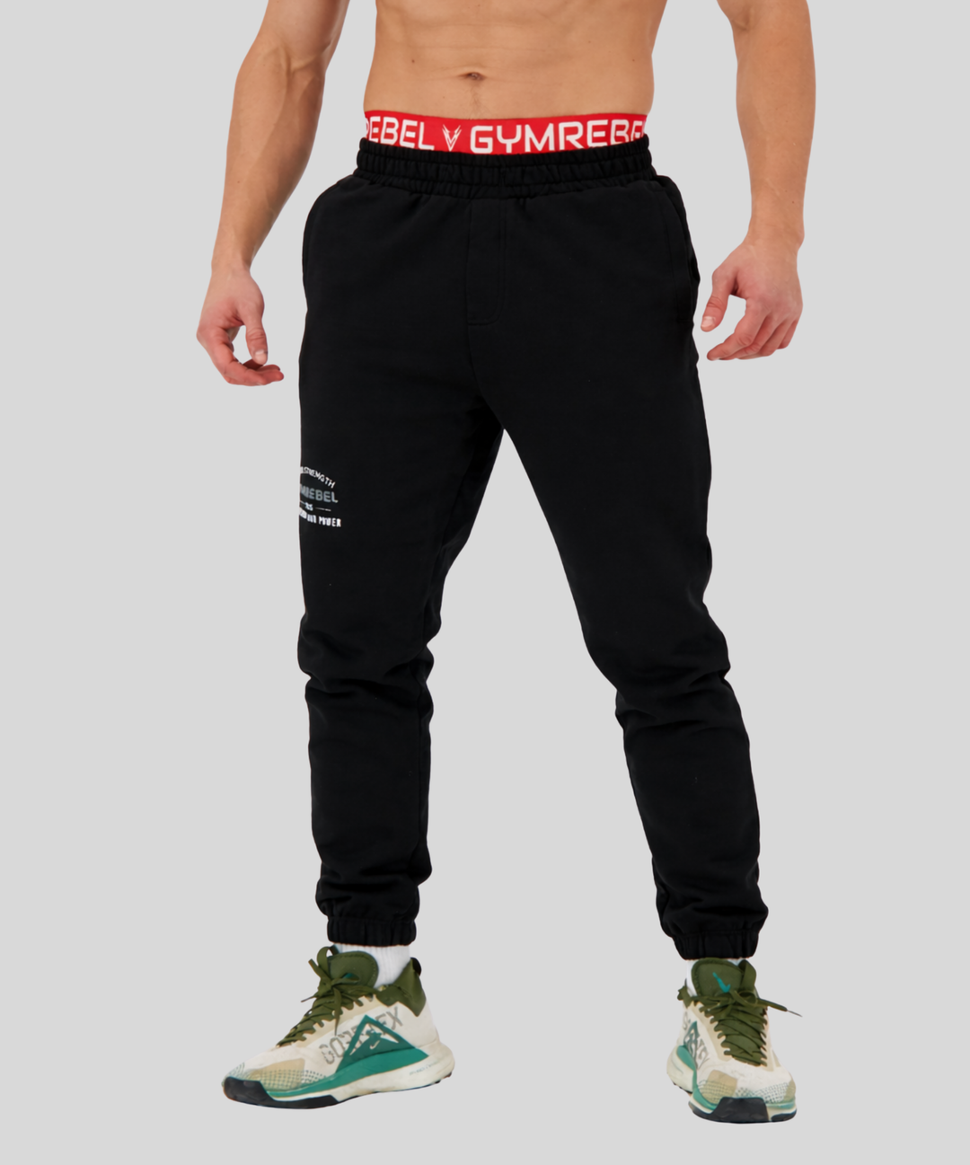 Black | Essential Joggers (350gsm) | Front