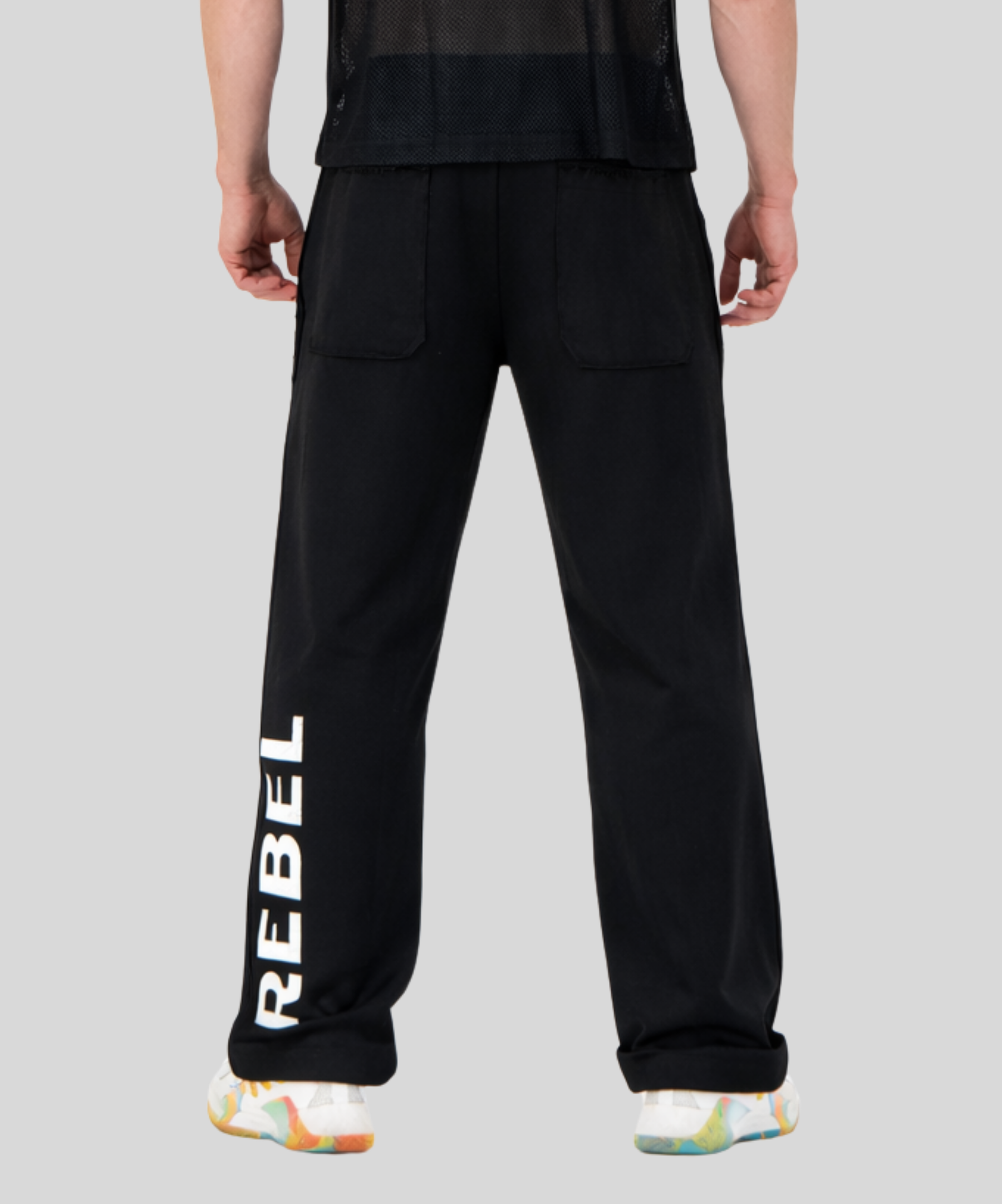 Black | Gym SweatPants (350gsm) | Back