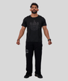 black | Active Mesh & Sweatpants Set | front