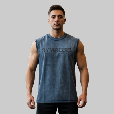 Washed-off Sleeveless T-shirt