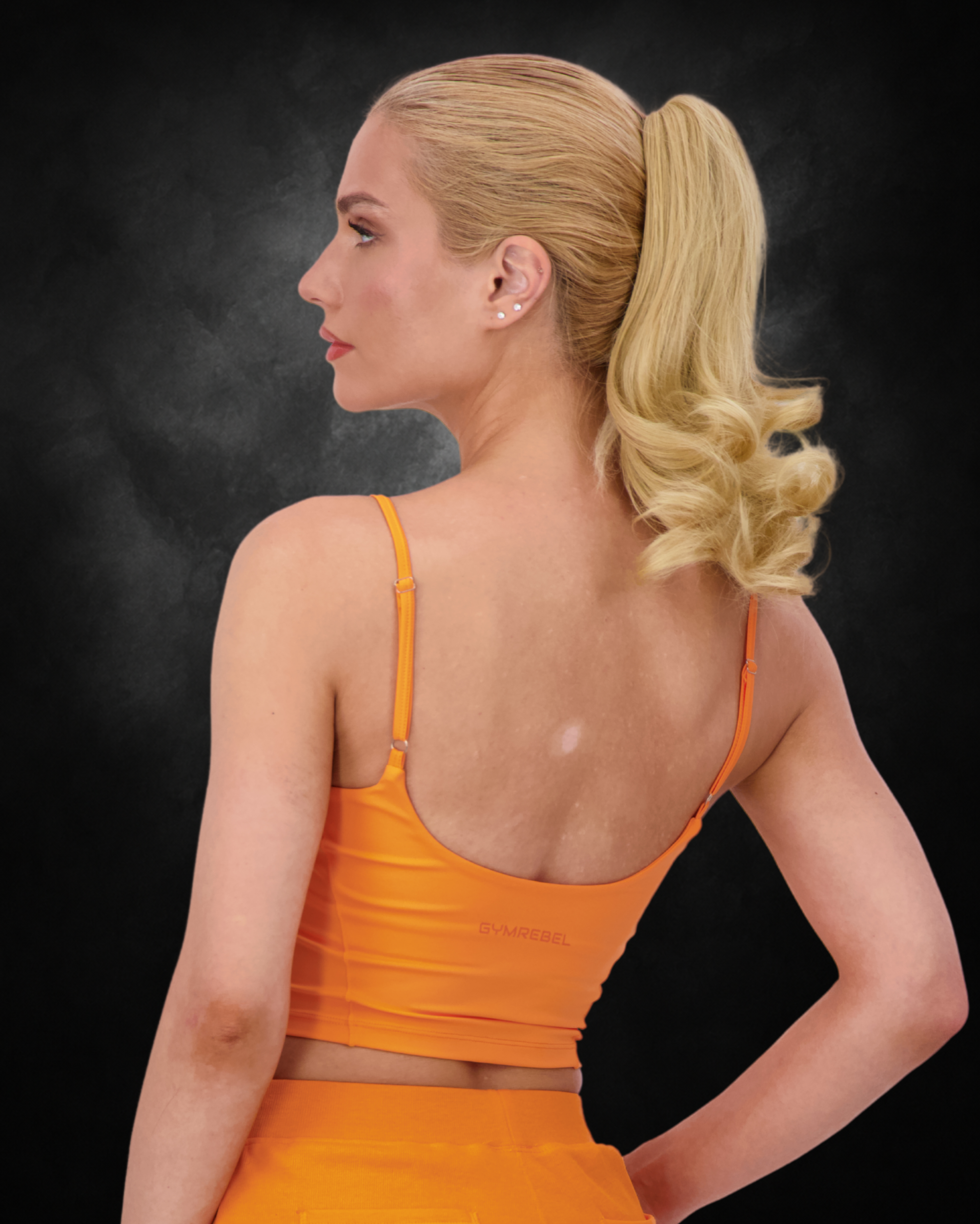 Tight Lifting Top | Orange | Back