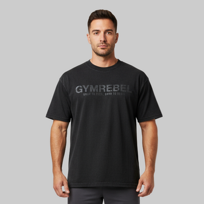 Washed- off Oversized T-shirt LIFTING CLUB ( 230gsm)