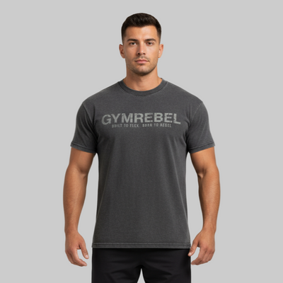Washed- off Oversized T-shirt LIFTING CLUB ( 230gsm)