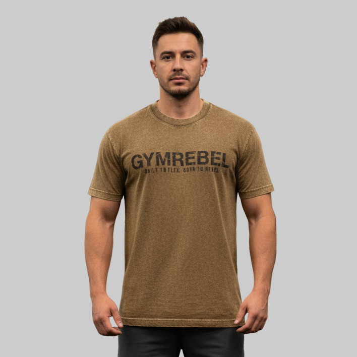 Washed- off Oversized T-shirt LIFTING CLUB ( 230gsm)