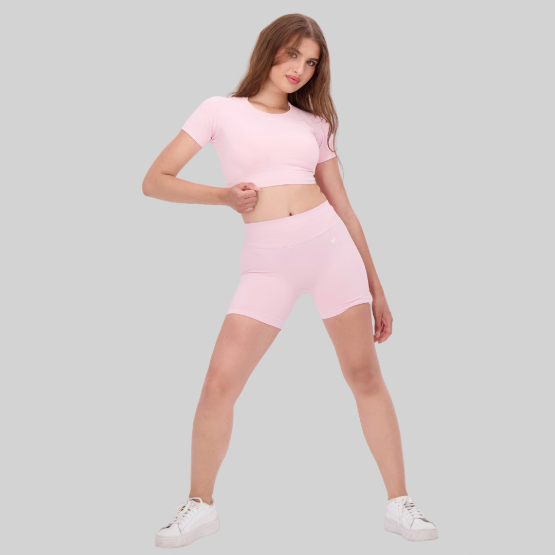 Seamless Curve Ribbed Top & Shorts Set