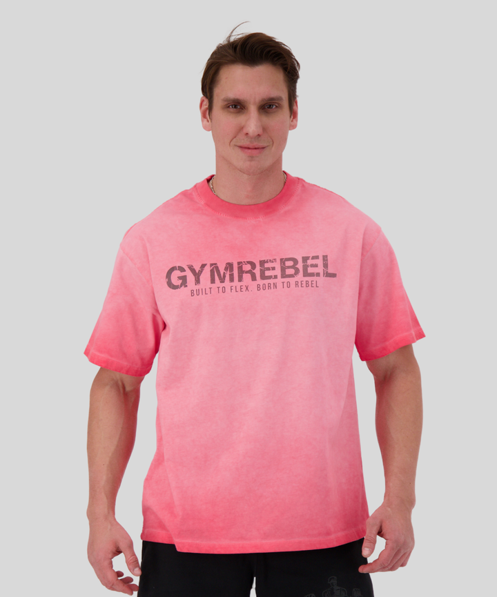 Light Pink | Washed-off T-shirt (250gsm) (SUMMER EDITION) | Front