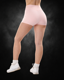 pink | yoga shorts | back
